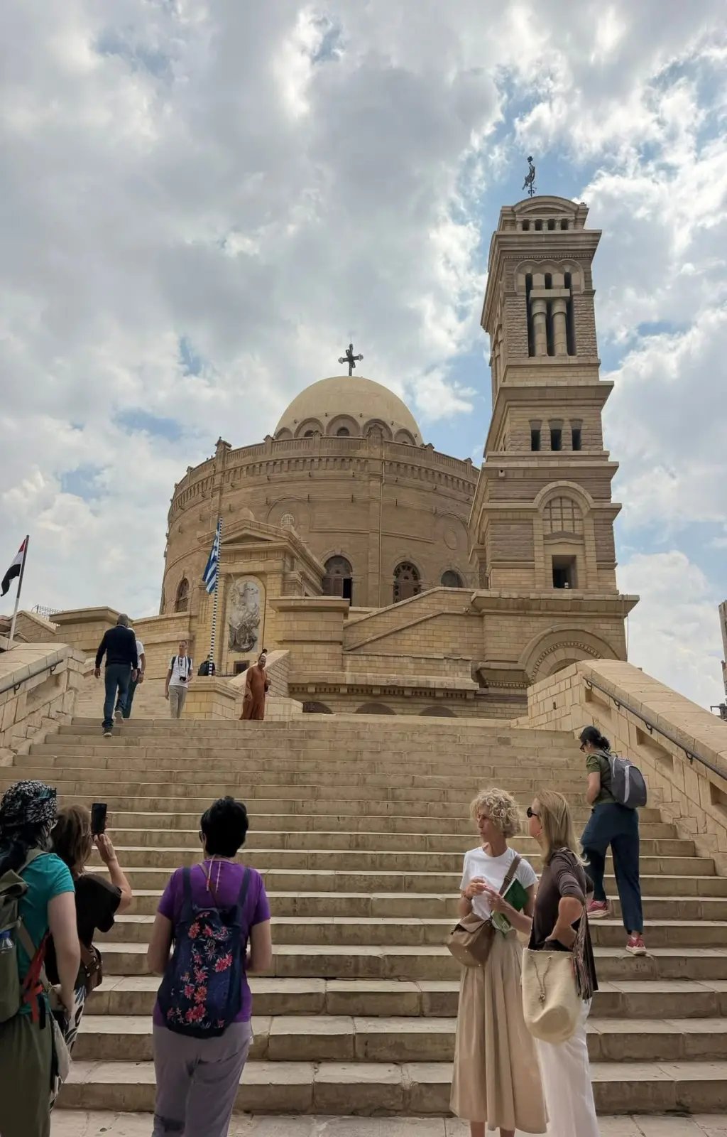 Exploring The Old Coptic Cairo, The NMEC Museum & Dinner at Sunset in Front of The Pyramids.