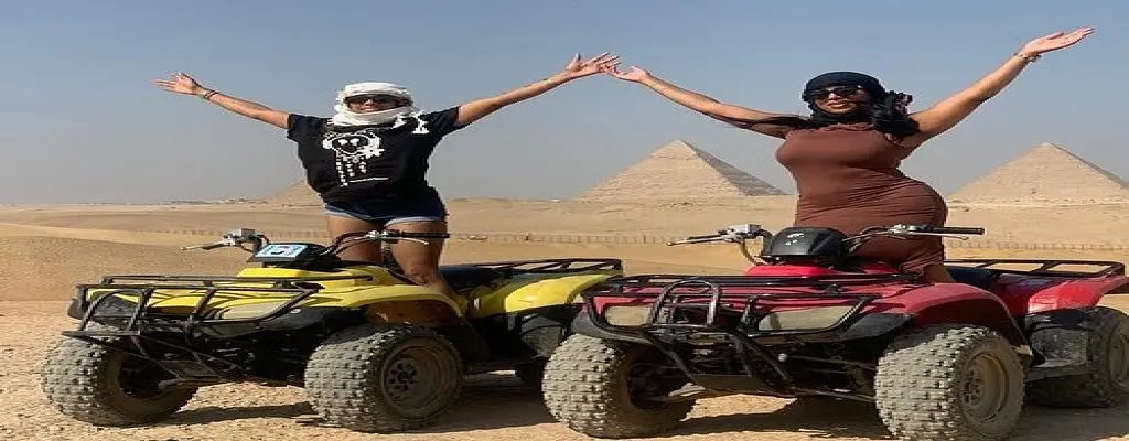 Private Tour for The ATV, Camel Adventure at Giza Pyramids Desert & Dinner.